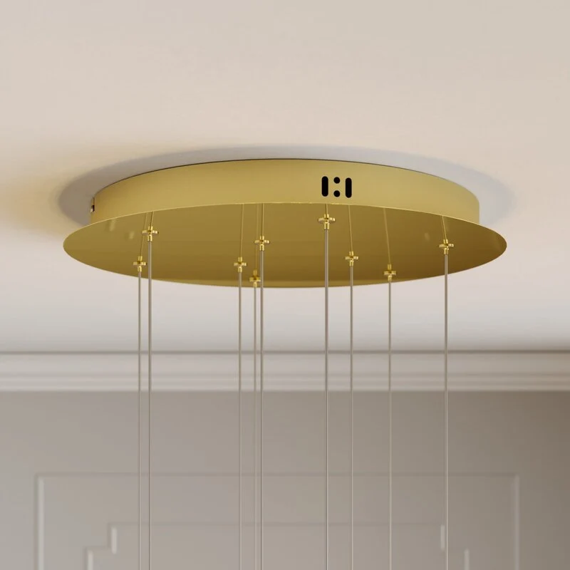 B-Ware Lucande Pendelleuchte Hängelampe LED Hayley Gold Glas Leuchte Lampe Beleuchtung