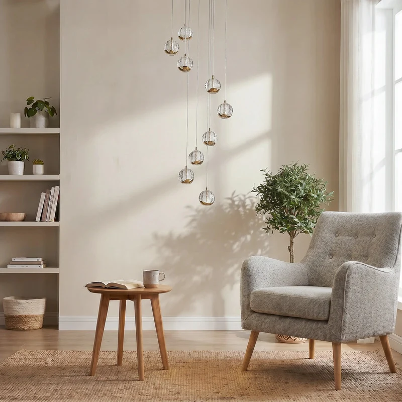 B-Ware Lucande Pendelleuchte Hängelampe LED Hayley Gold Glas Leuchte Lampe Beleuchtung
