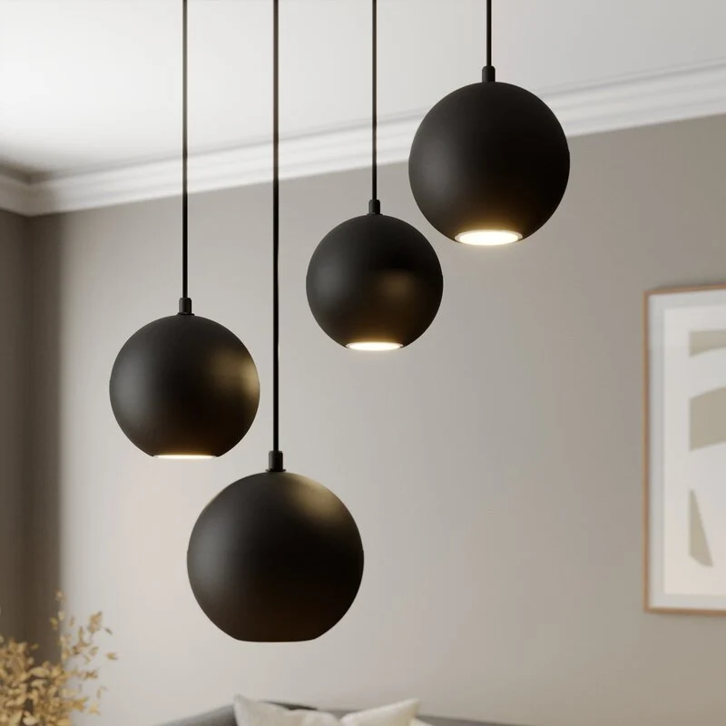 B-Ware Euluna Pendelleuchte Hängelampe Midnight LED vierflammig Deckenlampe Leuchte 691