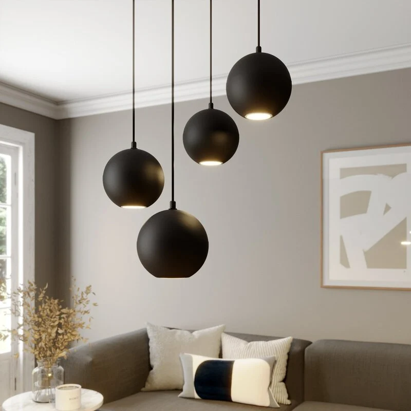 B-Ware Euluna Pendelleuchte Hängelampe Midnight LED vierflammig Deckenlampe Leuchte 691