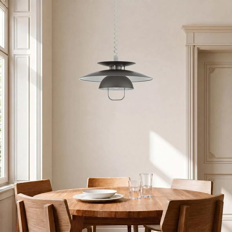 B-Ware Lindby Hängeleuchte Nadija Deckenlampe Lampe Küchenlampe Leuchte Licht E27 grau