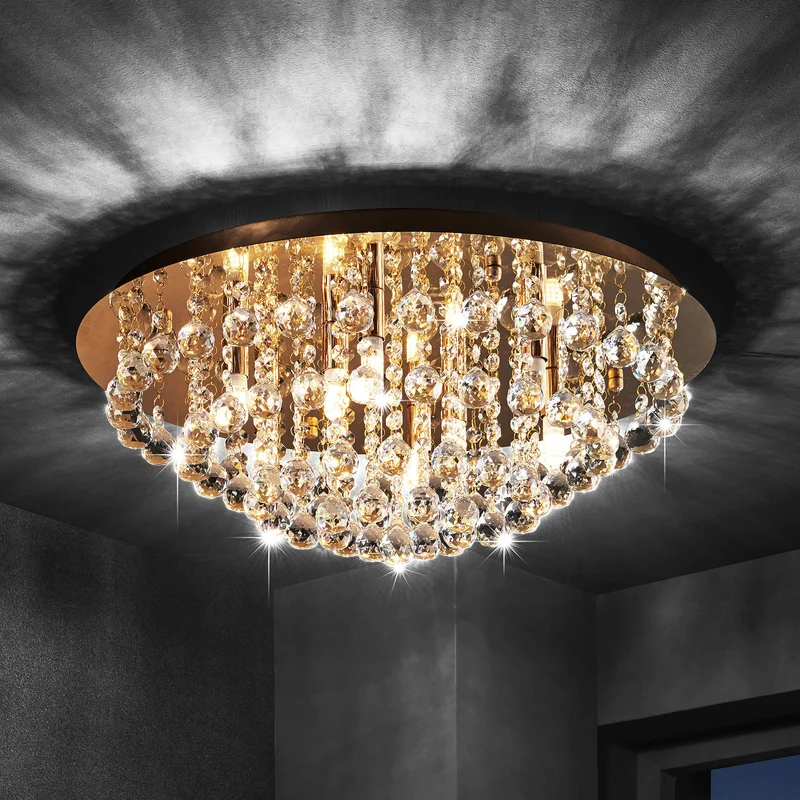 B-Ware Lindby Deckenleuchte Deckenlampe Gillion Kronleuchter Kristall Lampe LED Ø 55cm