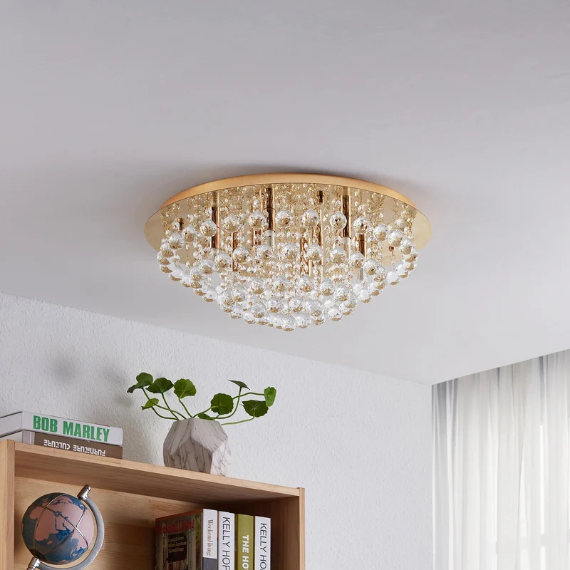B-Ware Lindby Deckenleuchte Deckenlampe Gillion Kronleuchter Kristall Lampe LED Ø 55cm