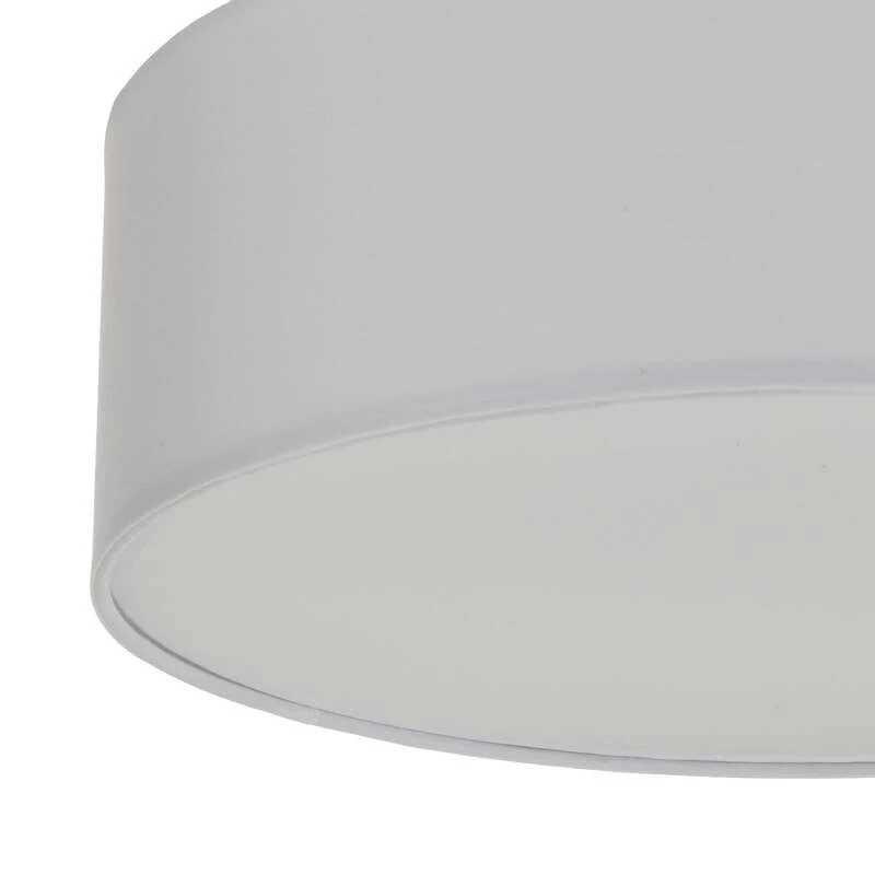 B-Ware Lindby Deckenleuchte Lampe Sebatin LED Leuchte dimmbar weiß Ø40cm Stoff nickel