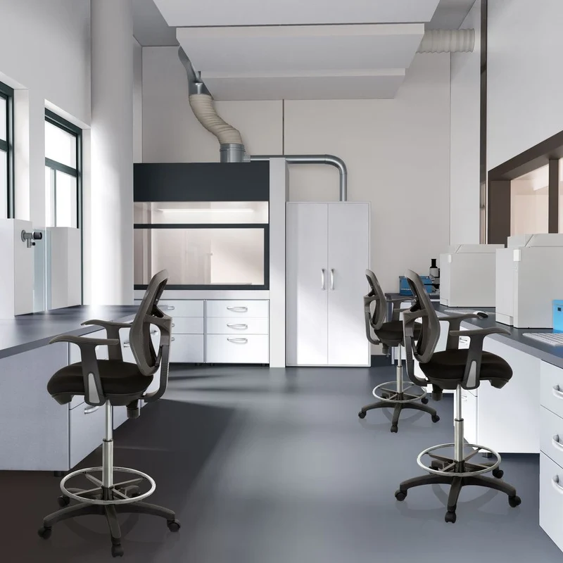 B-Ware hjh OFFICE Arbeitsstuhl Counterstuhl TOP WORK 108 Netz schwarz Drehstuhl