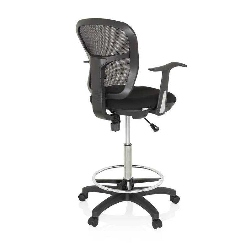 B-Ware hjh OFFICE Arbeitsstuhl Counterstuhl TOP WORK 108 Netz schwarz Drehstuhl