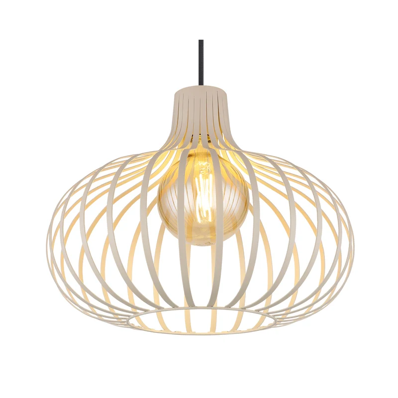 B-Ware Globo Hängeleuchte Mateo LED Pendelleuchte dimmbar sandfarben Metall Ø40cm