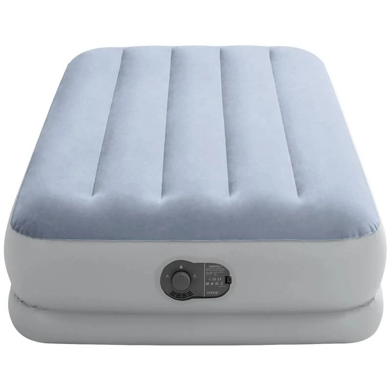 B-Ware Intex Luftbett Dura-Beam Comfort Twin 191x99cm blau-grau mit USB-Pumpe 136kg