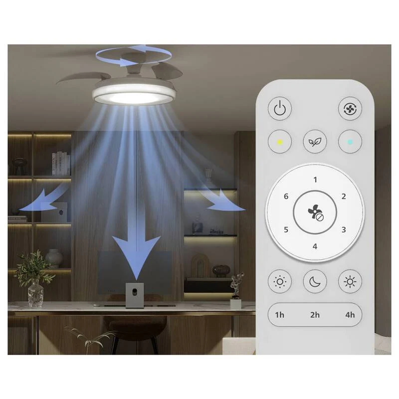 B-Ware Philips LED Deckenventilator 28W Fernbedienung Dimmbar 3 Rotorblätter Weiß