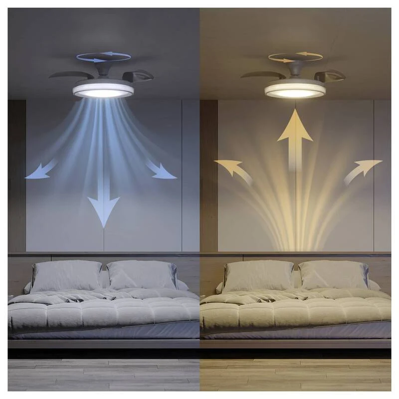 B-Ware Philips LED Deckenventilator 28W Fernbedienung Dimmbar 3 Rotorblätter Weiß
