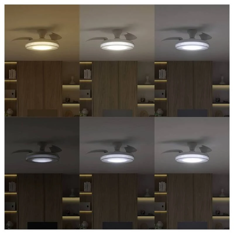 B-Ware Philips LED Deckenventilator 28W Fernbedienung Dimmbar 3 Rotorblätter Weiß