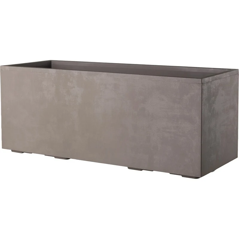 Deroma Pflanzkasten Hochbeet Millennium 39x99,3x37,6cm Sandstone mit 8 Rädern