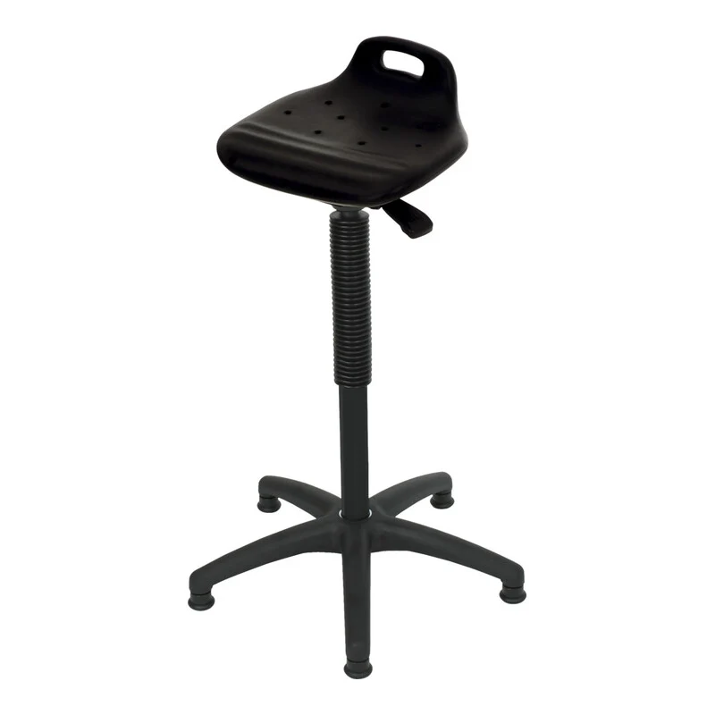 B-Ware STIER Stehhilfe Sitzhöhe 570-820mm ergonomisch PU-Sitz Tragegriff schwarz robust