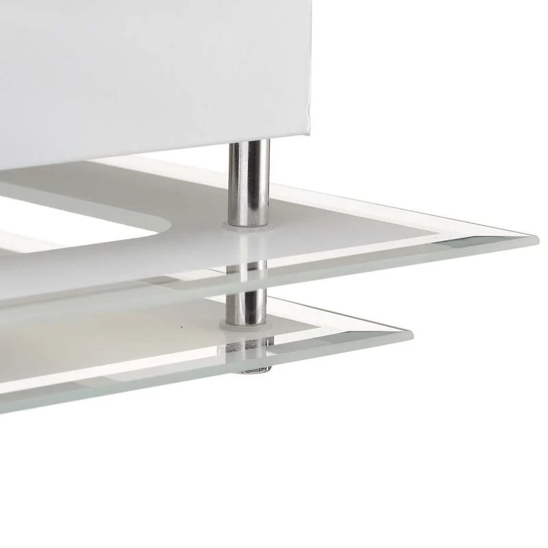 B-Ware FABAS LUCE Deckenleuchte Lampe Maggie LED dimmbar silber weiß 30x30cm 60W E27