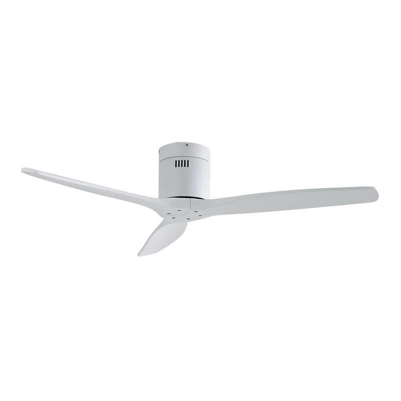 B-Ware Lucande Deckenventilator Vindur DC leise Holzflügel weiß 132cm für Räume bis