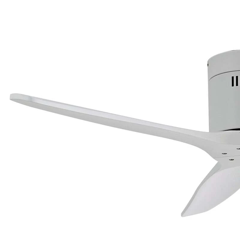 B-Ware Lucande Deckenventilator Vindur DC leise Holzflügel weiß 132cm für Räume bis