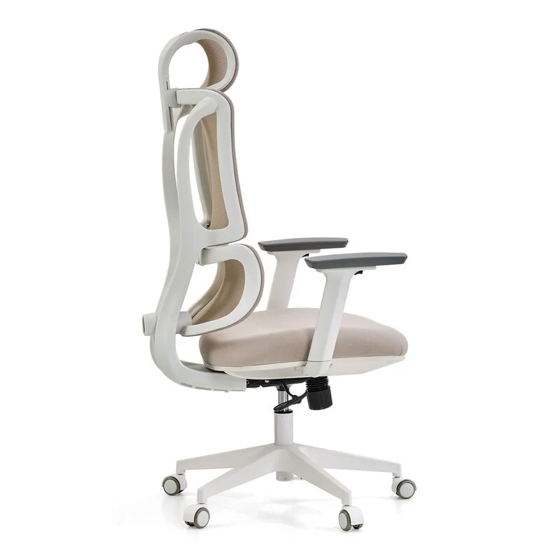 B-Ware MyBuero Bürostuhl Schreibtischstuhl ERGOMY W Netzstoff Stoff Armlehnen Beige