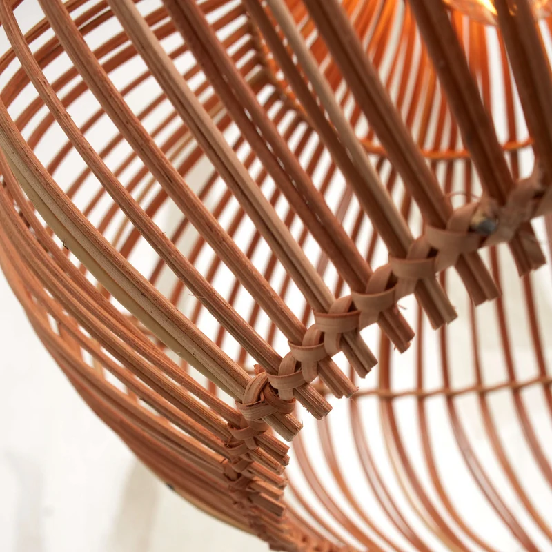 B-Ware GOOD & MOJO Hängelampe Kalahari LED Hängeleuchte Lampe Rattan natur Ø32cm E27