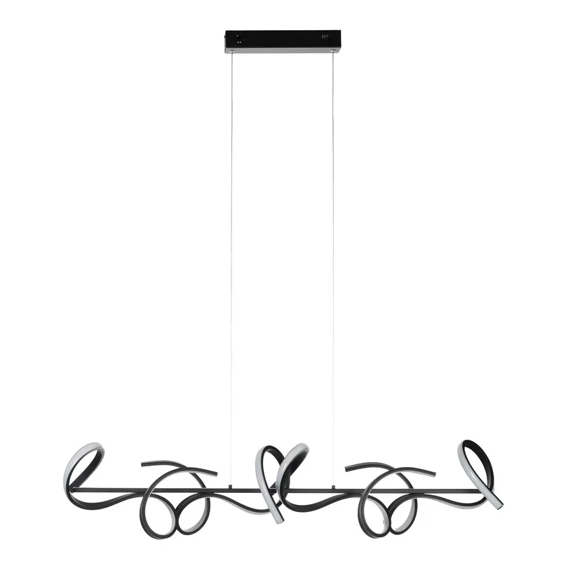 B-Ware Lindby Zaylee LED-Hängelampe dimmbar schwarz Pendelleuchte Leucht Deckenlampe