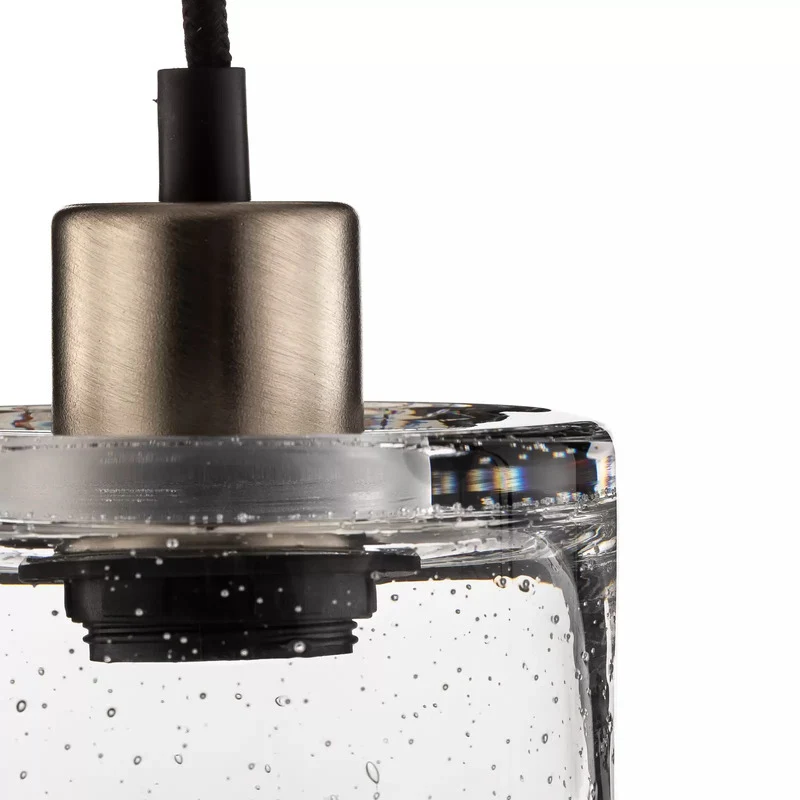 B-Ware Hängeleuchte Zylinder aus klarem Natron-Kalk-Glas Ø 12 cm Hängelampe Lampe Spot