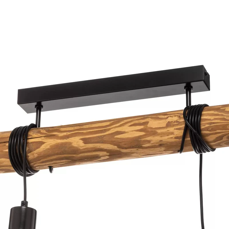 B-Ware Deckenleuchte Karou, 6-flammig kiefer Deckenlampe Pendellampe Pendelleuchte E27
