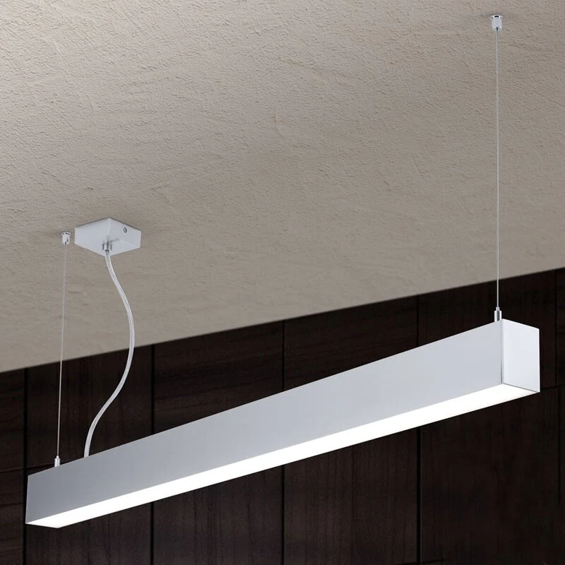 B-Ware Sando Pendelleuchte Deckenlampe LED alu warmweiß Aluminium PVC Aufhängeset 86 cm