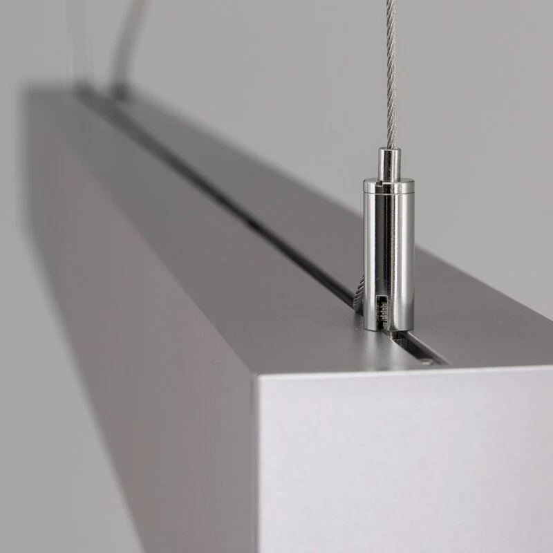 B-Ware Sando Pendelleuchte Deckenlampe LED alu warmweiß Aluminium PVC Aufhängeset 86 cm