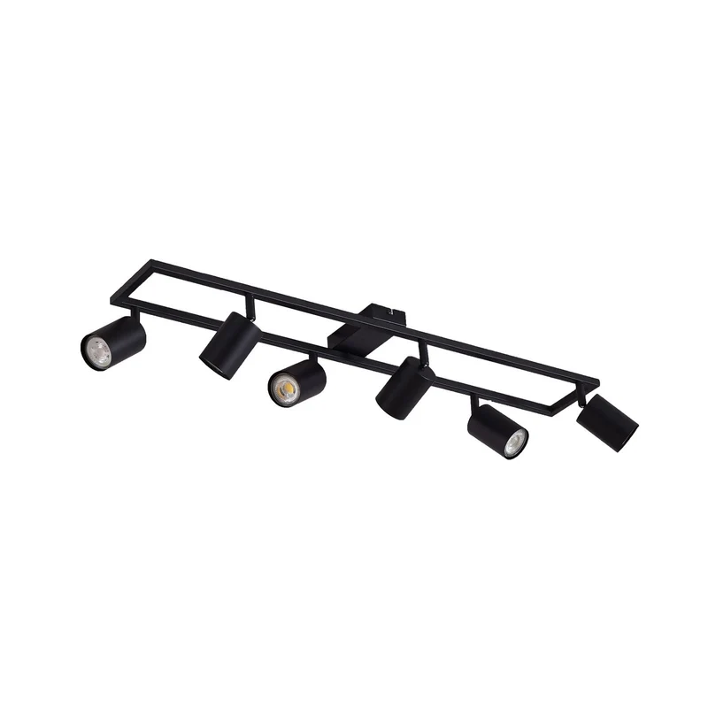 B-Ware Lindby Deckenstrahler Strahler Bravius schwarz 6-flammig Eisen