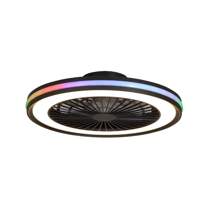 B-Ware LED-Deckenventilator Gamer Big schwarz DC Ventilator CCT RGB Deckenlüfter 56cm