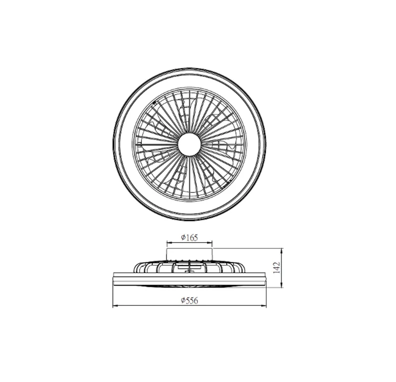 B-Ware LED-Deckenventilator Gamer Big schwarz DC Ventilator CCT RGB Deckenlüfter 56cm