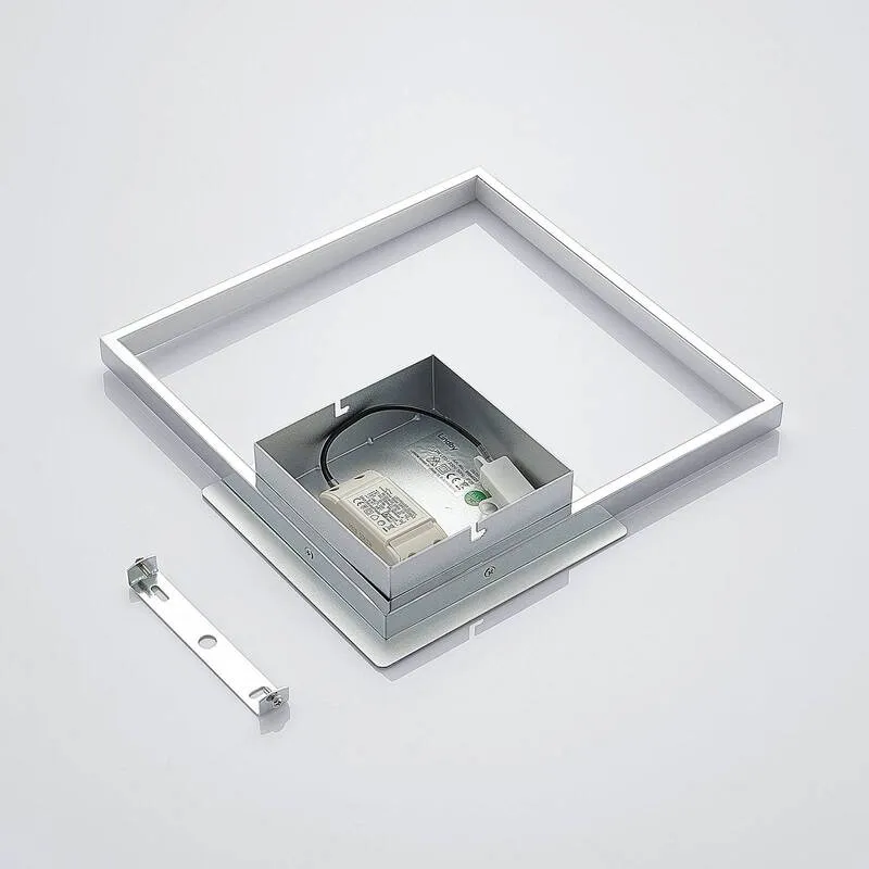 B-Ware Lindby Wandleuchte Wandlampe LED Anays Square Weiß Polycarbonat Metall Alumin645