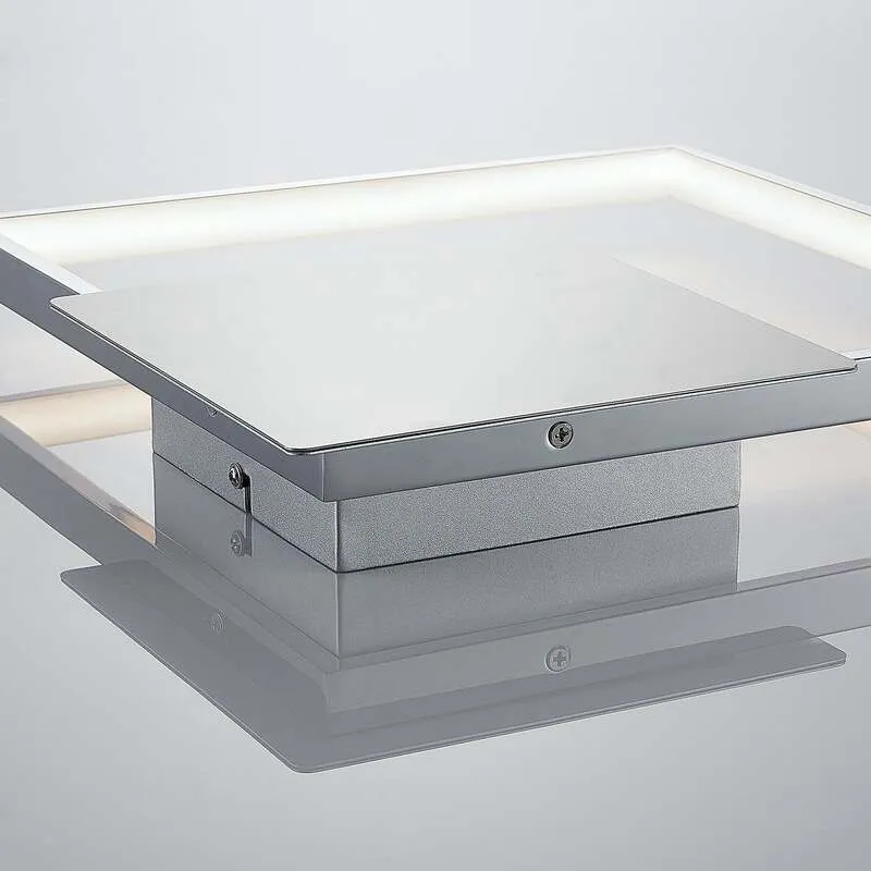 B-Ware Lindby Wandleuchte Wandlampe LED Anays Square Weiß Polycarbonat Metall Alumin645