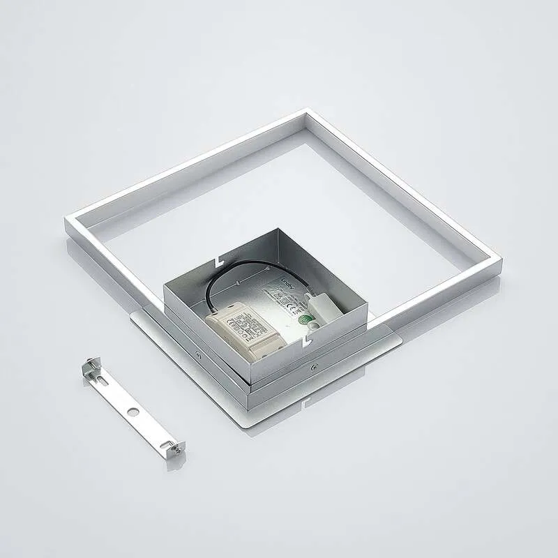B-Ware Lindby Wandleuchte Wandlampe LED Anays Square Weiß Polycarbonat Metall Alumin645