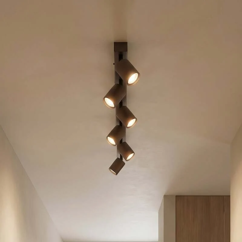 B-Ware Deckenspot Top justierbar braun sechsflammig linear Deckenlampe Lampe Leuchte