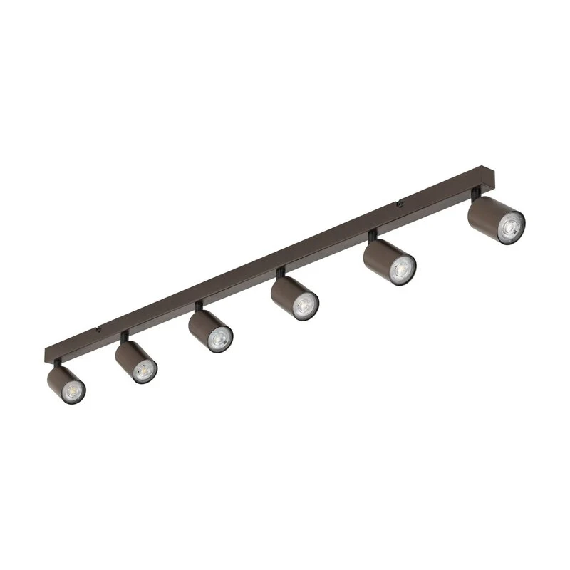 B-Ware Deckenspot Top justierbar braun sechsflammig linear Deckenlampe Lampe Leuchte