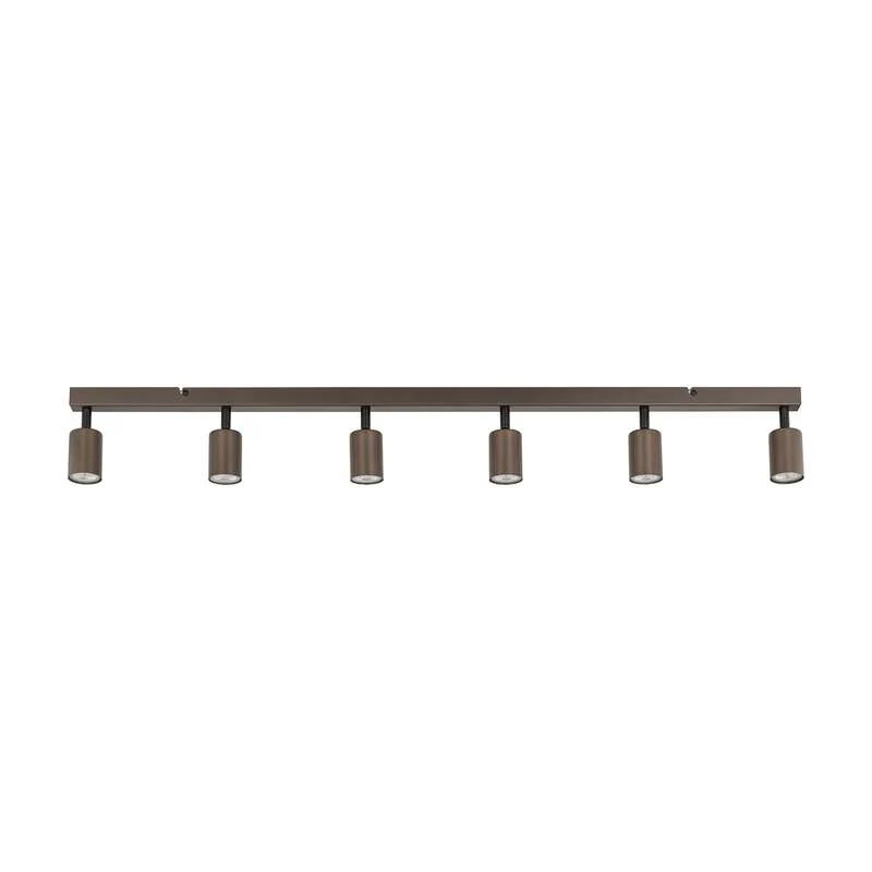 B-Ware Deckenspot Top justierbar braun sechsflammig linear Deckenlampe Lampe Leuchte