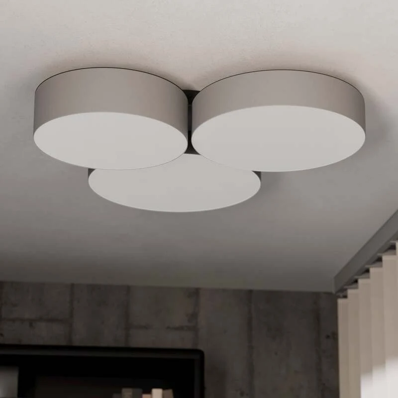 B-Ware EGLO connect Deckenleuchte Barbano-Z LED dimmbar grau 60,5x56,5cm Smart Home
