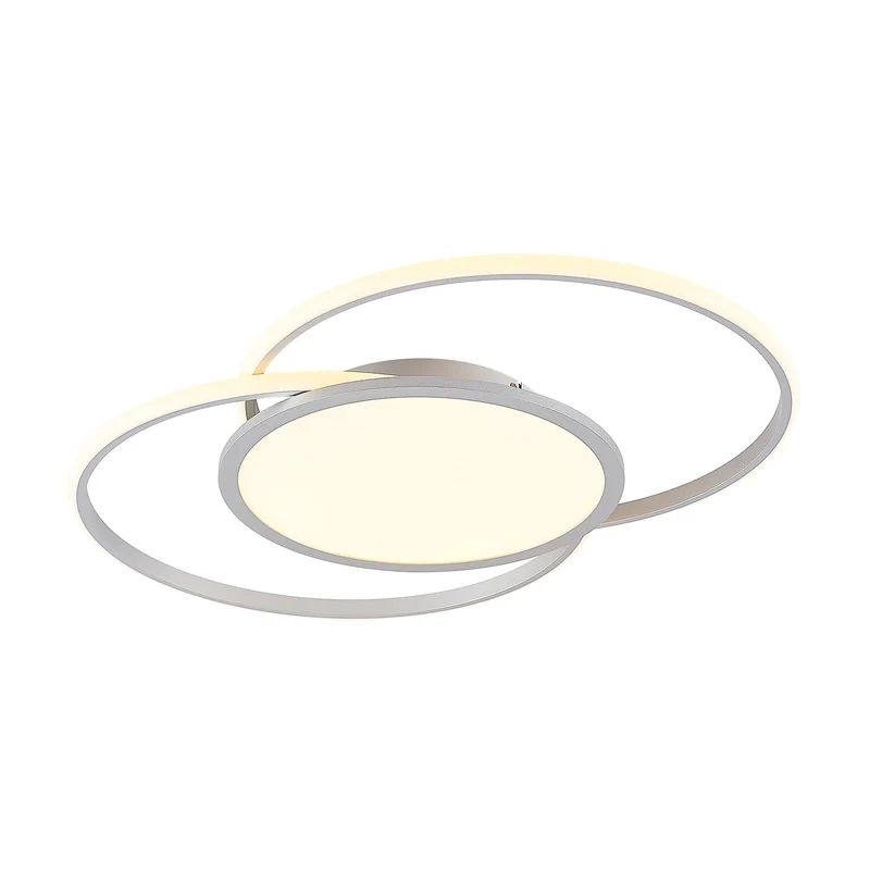 B-Ware Lucande Deckenleuchte Deckenlampe LED Senne Silber Leuchte Lampe Wohnzimmer Mode