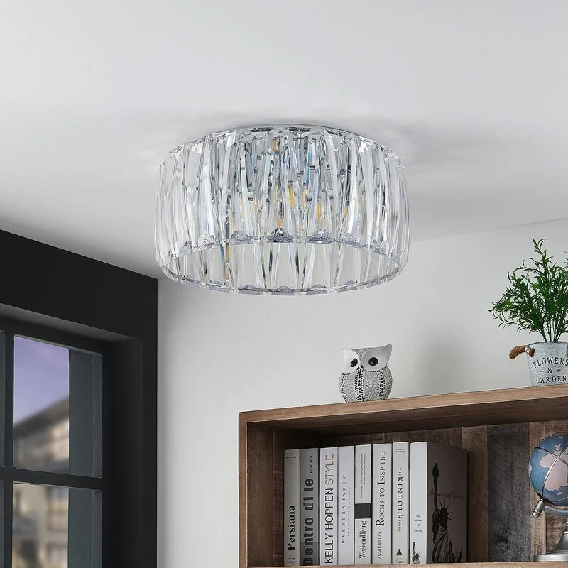 B-Ware Lindby Sofia Deckenlampe Deckenleuchte Lampe Leuchte 4-flm E14 transparent chrom