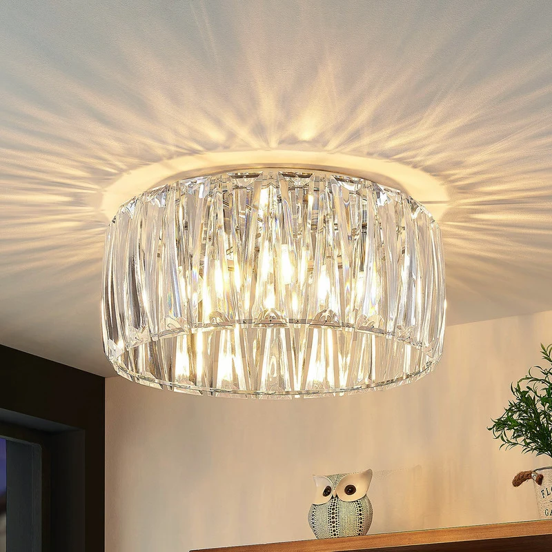 B-Ware Lindby Sofia Deckenlampe Deckenleuchte Lampe Leuchte 4-flm E14 transparent chrom
