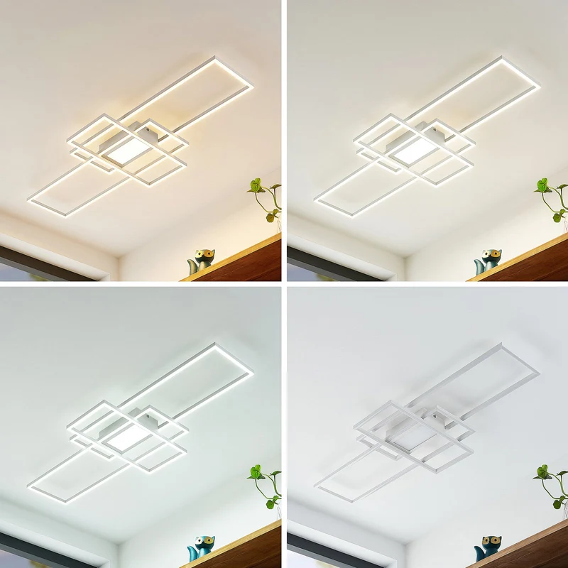 B-Ware Lindby Caitlin LED-Deckenlampe Deckenlampe Deckenlicht Wohnzimmerleuchte weiß220