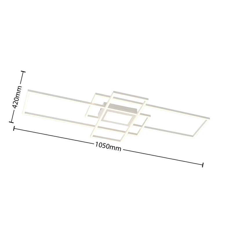 B-Ware Lindby Caitlin LED-Deckenlampe Deckenlampe Deckenlicht Wohnzimmerleuchte weiß220