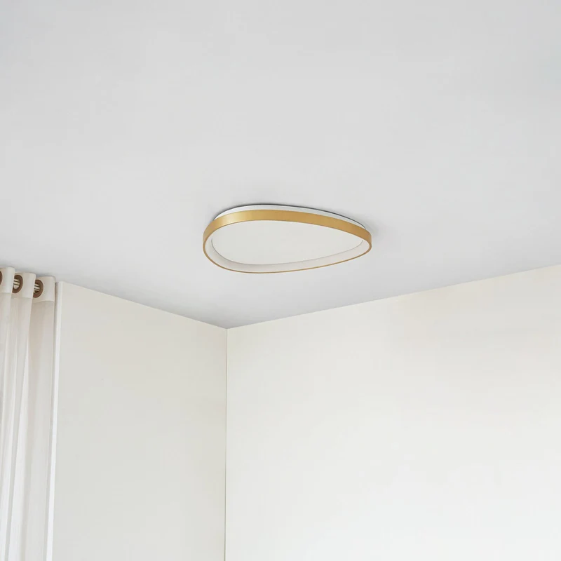 B-Ware Lucande Deckenleuchte Deckenlampe LED gold Asken dimmbar Aluminium Acryl 61 cm