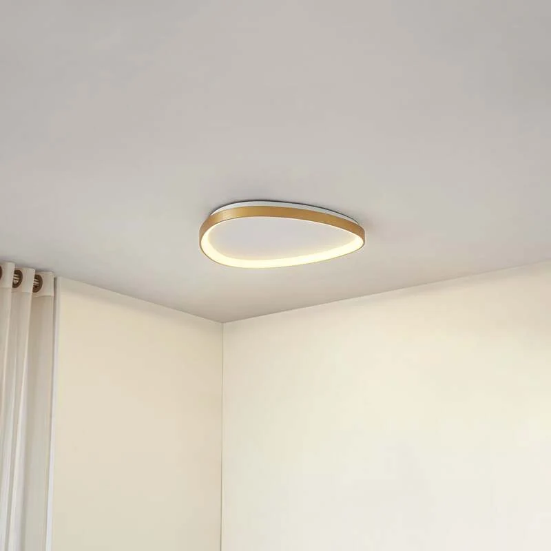 B-Ware Lucande Deckenleuchte Deckenlampe LED gold Asken dimmbar Aluminium Acryl 61 cm