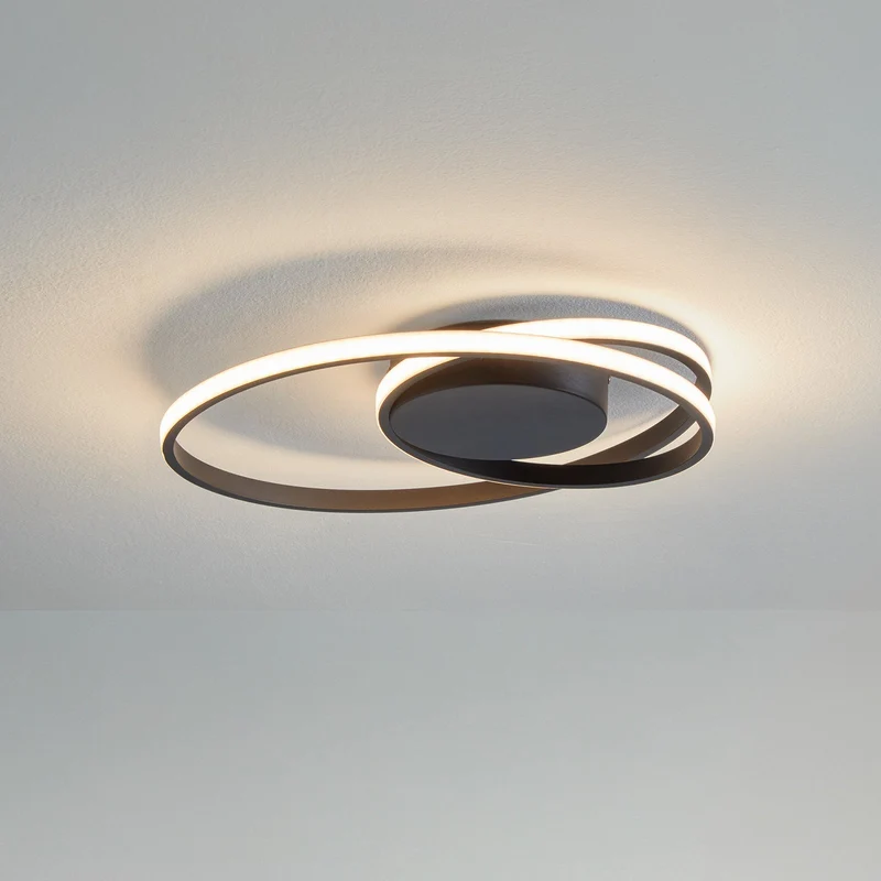 B-Ware LED Deckenleuchte Lampe Youna schwarz Lindby Alu dimmbar Lichtspender Deckeneuch