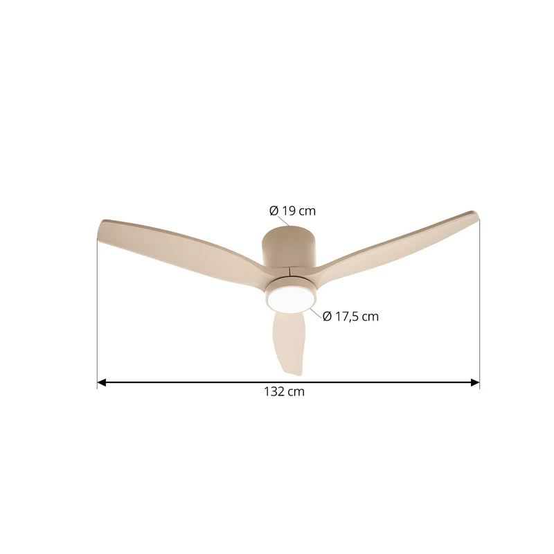 B-Ware Lucande LED Deckenventilator Ventilator Beleuchtung beige IP44 DC leise Sorin