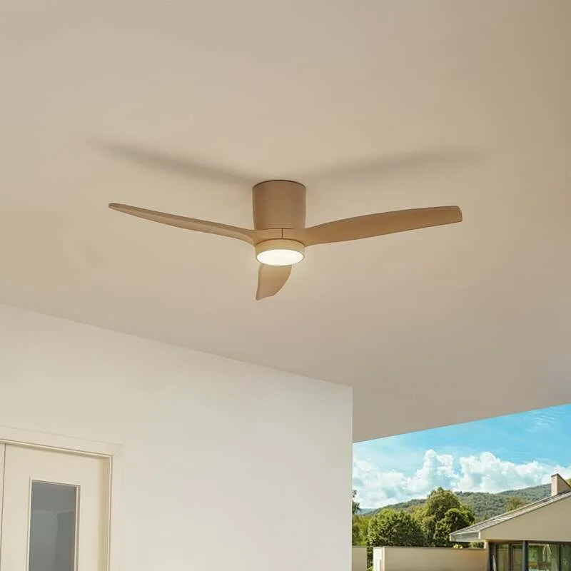 B-Ware Lucande LED Deckenventilator Ventilator Beleuchtung beige IP44 DC leise Sorin