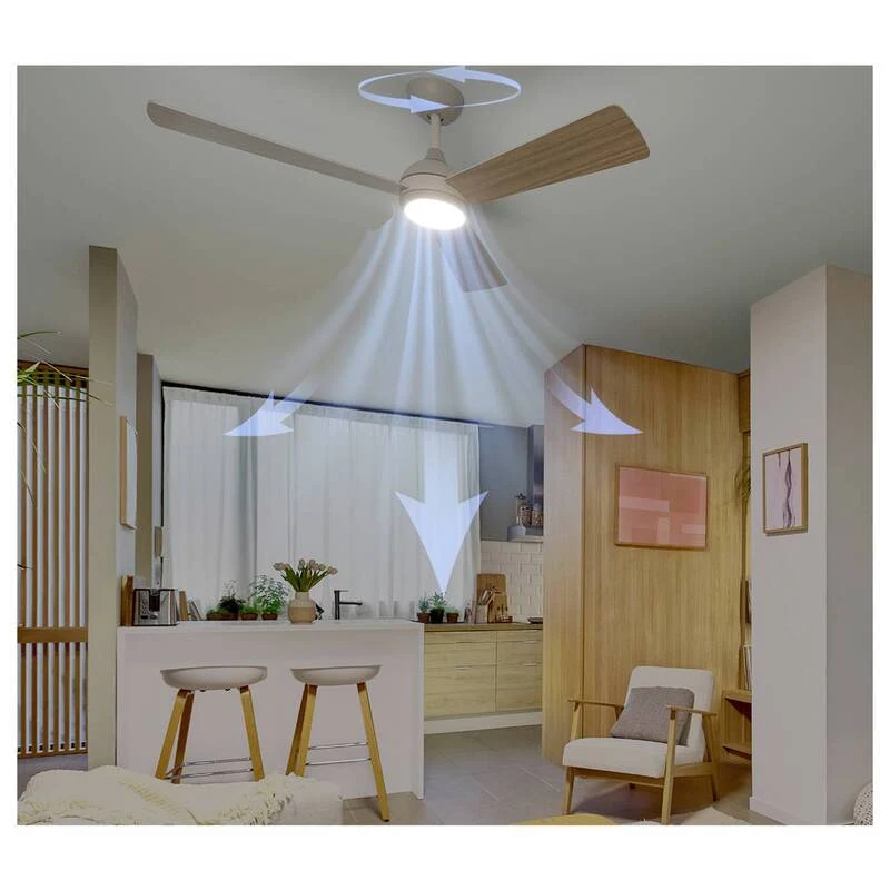 B-Ware Philips Deckenventilator Civx mit Fernbedienung 32W 170m³/min LED braun weiß