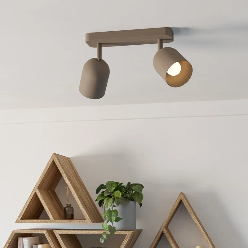 B-Ware Eglo Deckenstrahler Tilston LED Strahler dimmbar Stahl beige 28x8 Leuchte Lampe