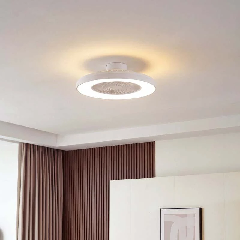 B-Ware Lindby Deckenventilator Teleo LED Ventilator Smart Home Tuya dimmbar weiß Ø58cm
